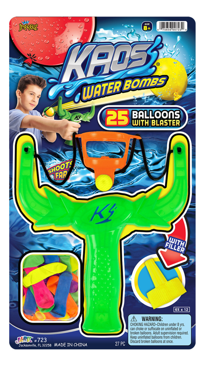 Resortera Kaos + Bombitas Aguja Ja Ru Kaos Water Bombs Trex