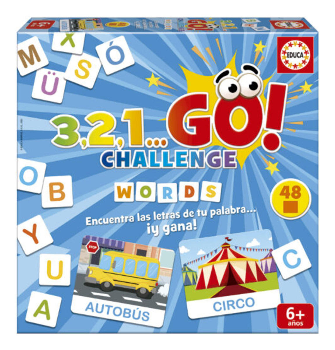 Juego De Mesa 3, 2, 1 Go Challenge Words Educa Infantil Trex