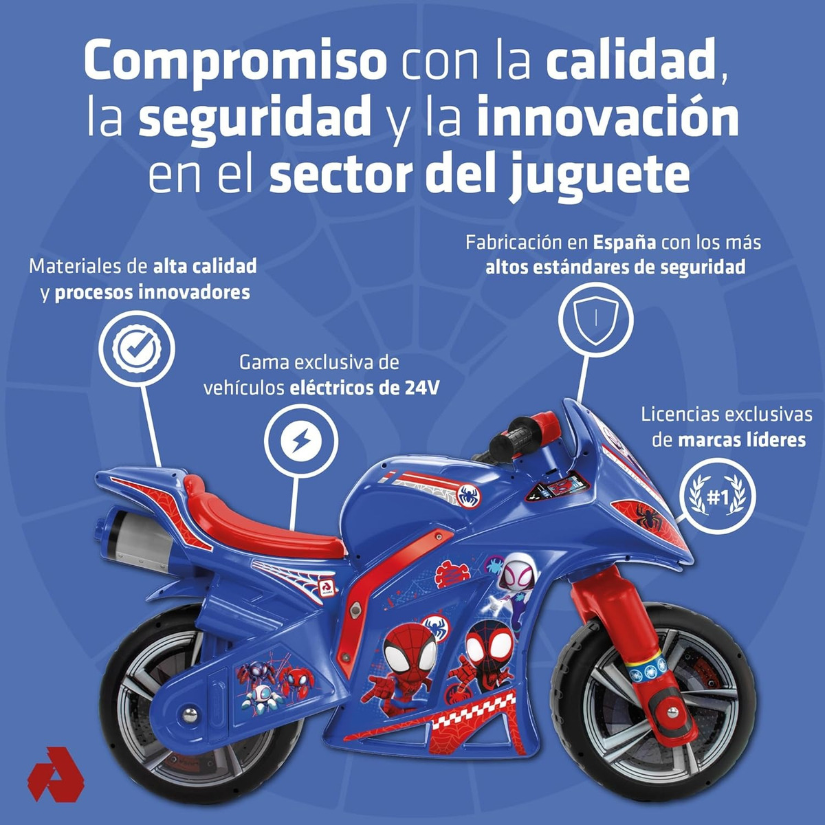 Moto Buggy Deportiva Corre Pasillos Spiderman Injusa Trex