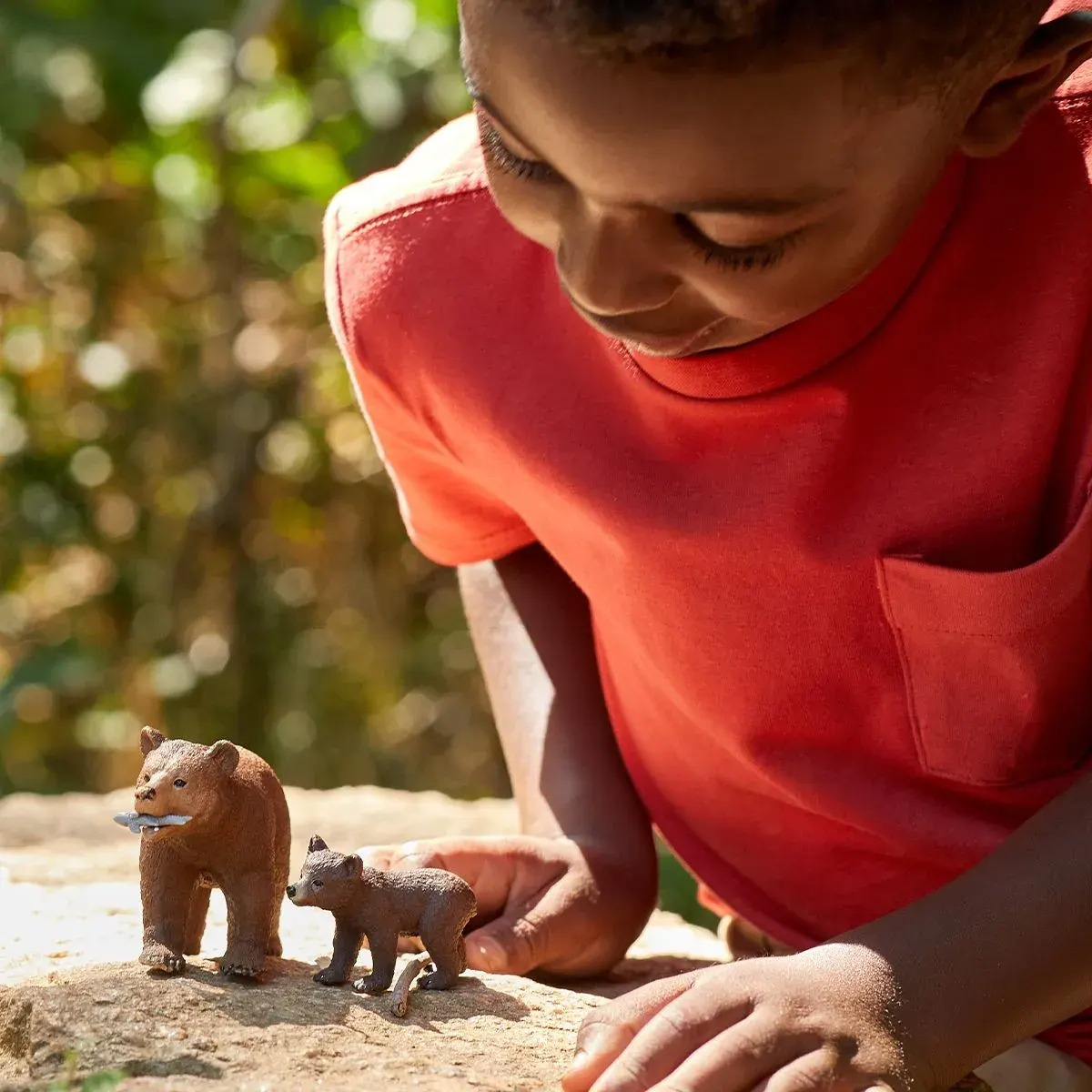 Figura Coleccion Schleich Madre Oso Grizzly + Cria 42473
