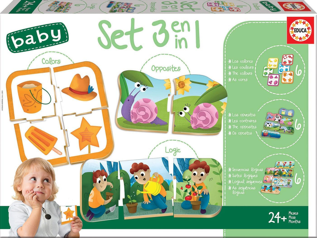 Puzzle Rompezabezas Set Educativo Baby 3 En 1 18123 Educa Tx