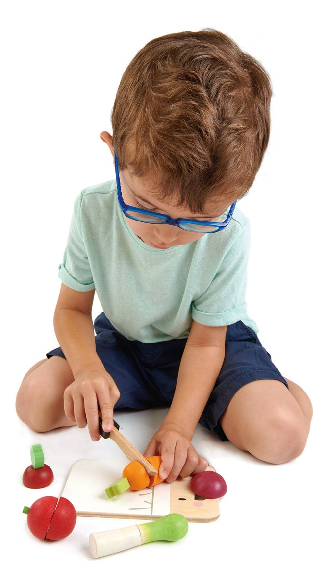 Tender Leaf Toys Tabla Cortar Vegetales Juguete Madera Niños