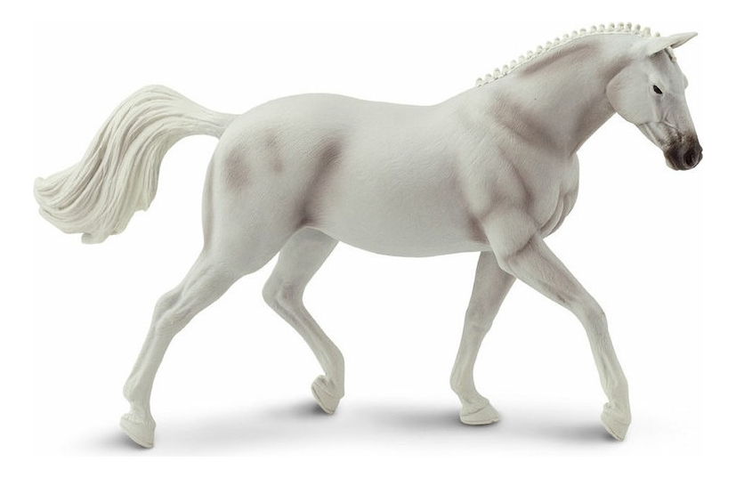 Yegua Blanca Trakehner Safari Figura Muñeco Realista Trex