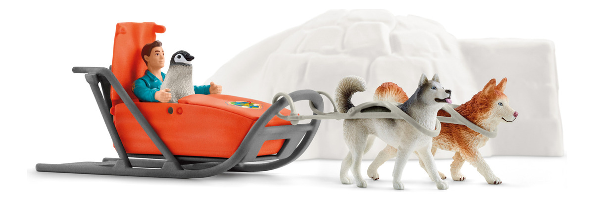 Expedición Antártica Schleich Wild Life Trineo Perros Trex