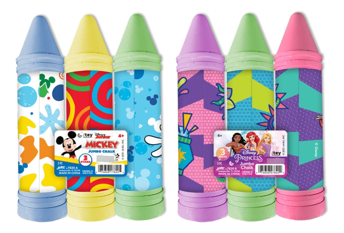 Set Tizas D Piso Gigantes Ja-ru X3 Disney Princesas Y Mickey