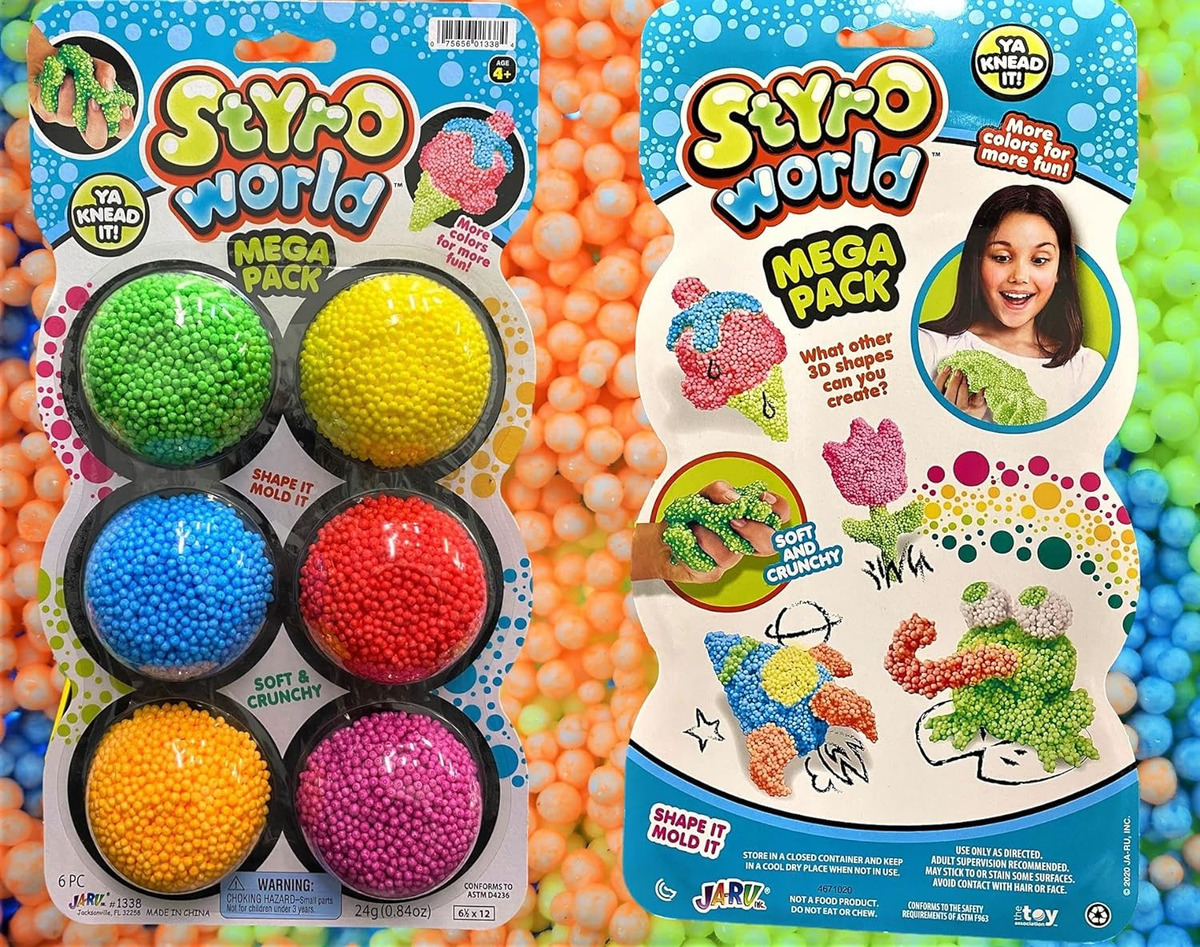 Masa Molde Bolitas Recreacion Mega Pack X6 Ja Ru Infantil Tx