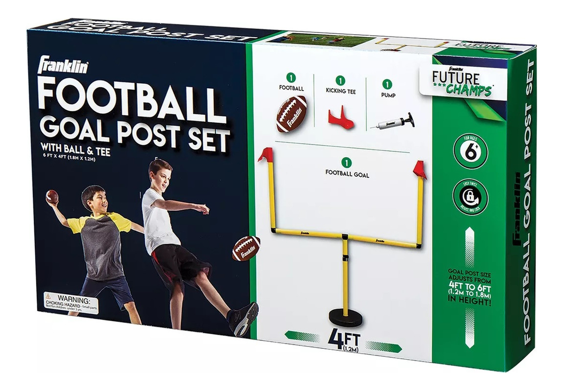 Set Rugby Futbol Americano Poste Porteria + Pelota Franklin