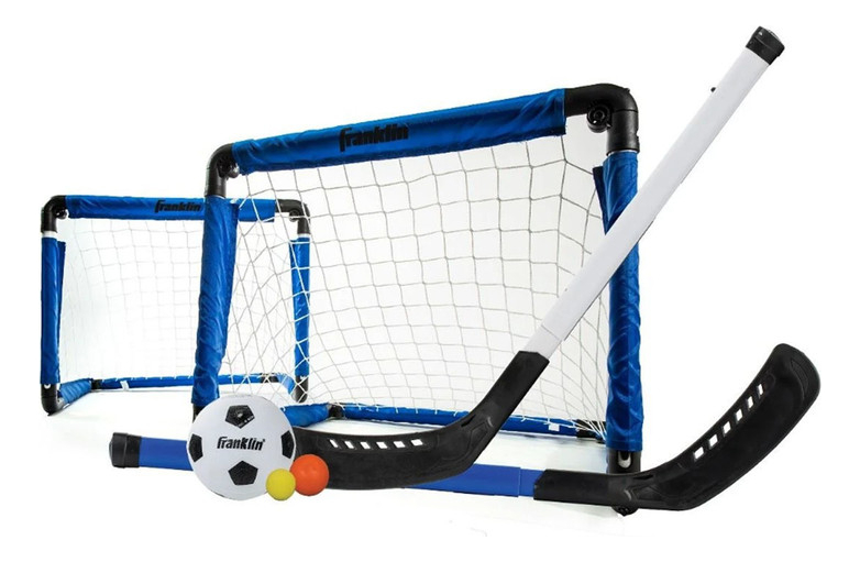 Set Hockey Futbol Porteria Arco Palos Pelota 3 En 1 Franklin