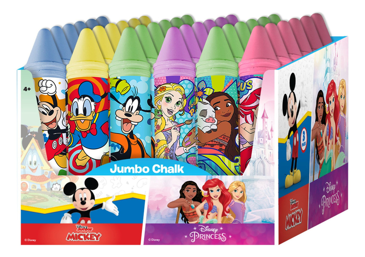 Set Tizas D Piso Gigantes Ja-ru X3 Disney Princesas Y Mickey