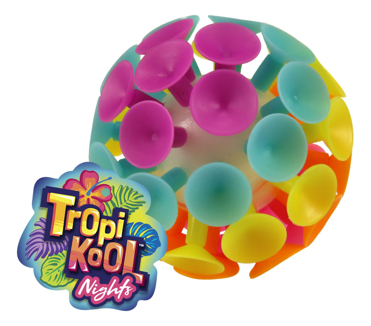 Juguete Pelota Con Sopapas Succion Colores Luces Led Jaru Tx