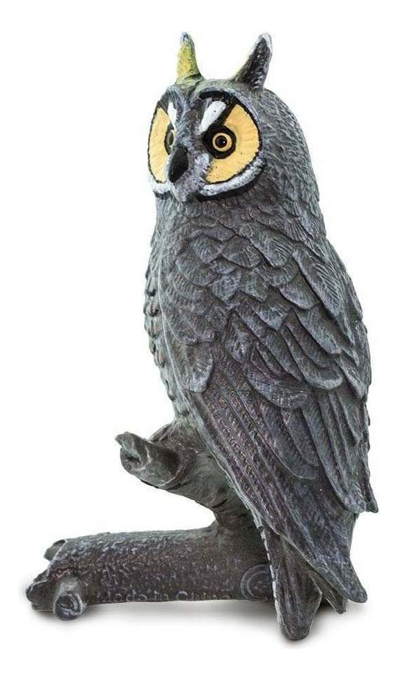Buho De Orejas Largas Lechuza Figura Safari Realista Trex