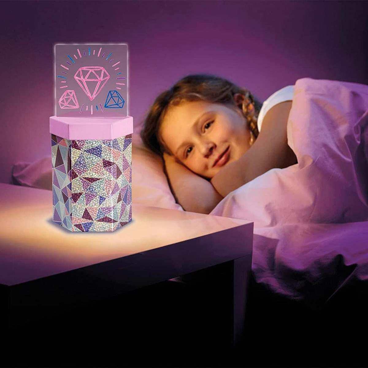 Crea Tu Lampara De Noche Set Manualidades Brillos Totum Trex