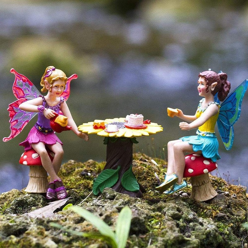 Set Fiesta Reunión Té Hada Safari Figura Muñeco Realista Tx