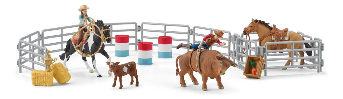 Set Figuras Show De Rodeo Toro Caballo Granja Schleich Trex