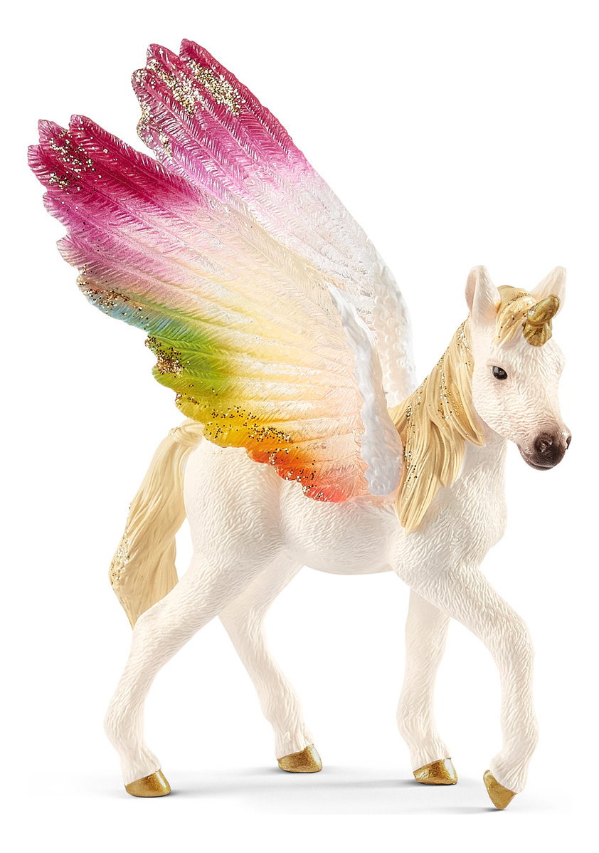 Figura Potro Unicornio Alado Arcoíris Schleich Bayala Trex