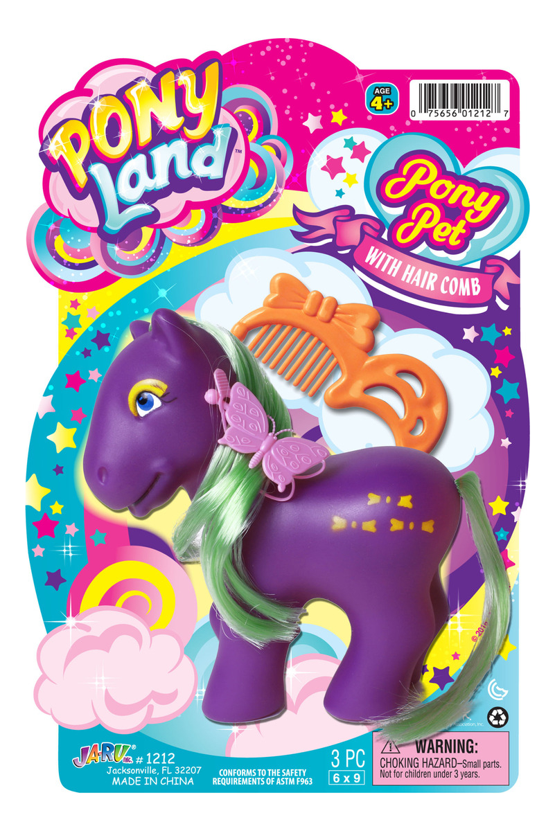 Juguete Pony Mascota Con Cepillo Peine Pony Land Ja Ru Trex