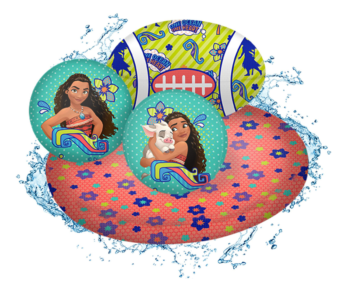 Set X3 Juego De Agua Disney Jaru Pelotas Y Disco Original Tx