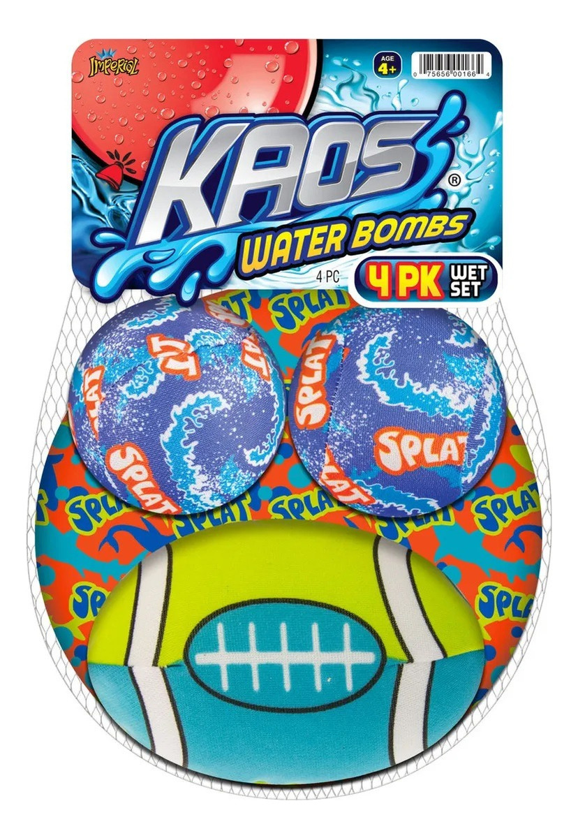 Kit Juego X4 Pelotas Agua Bomba Ja Ru Kaos Playa Arena Trex