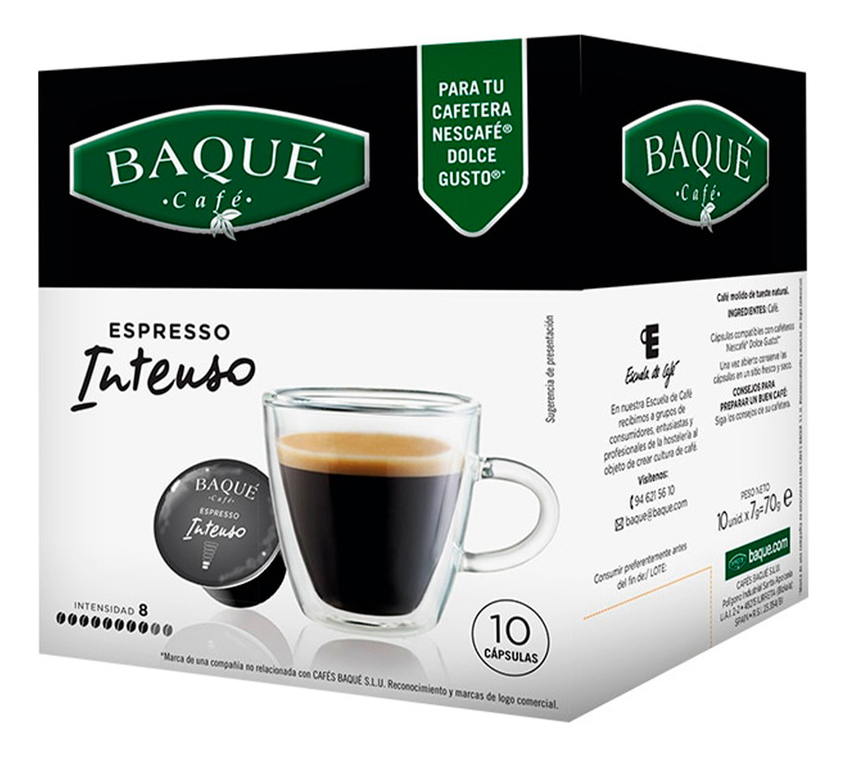Capsulas Para Dolce Gusto Baque Café Espresso Intenso Trex