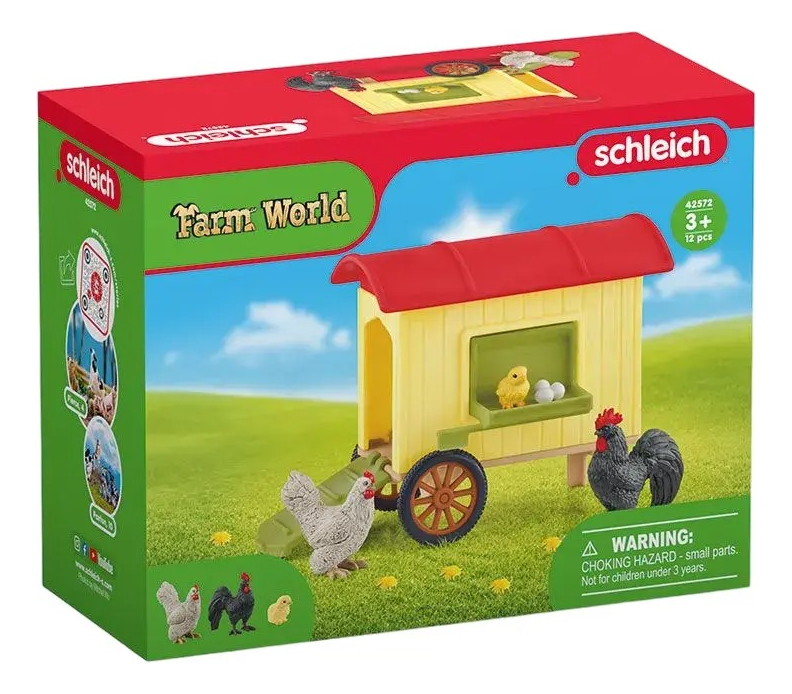 Figura Coleccionable Schleich Gallinero Movil 12pcs +3 42572