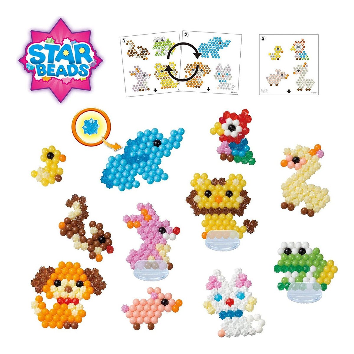 Juego Aquabeads Set Animales 600 Cuentas Manualidad Niños Tx