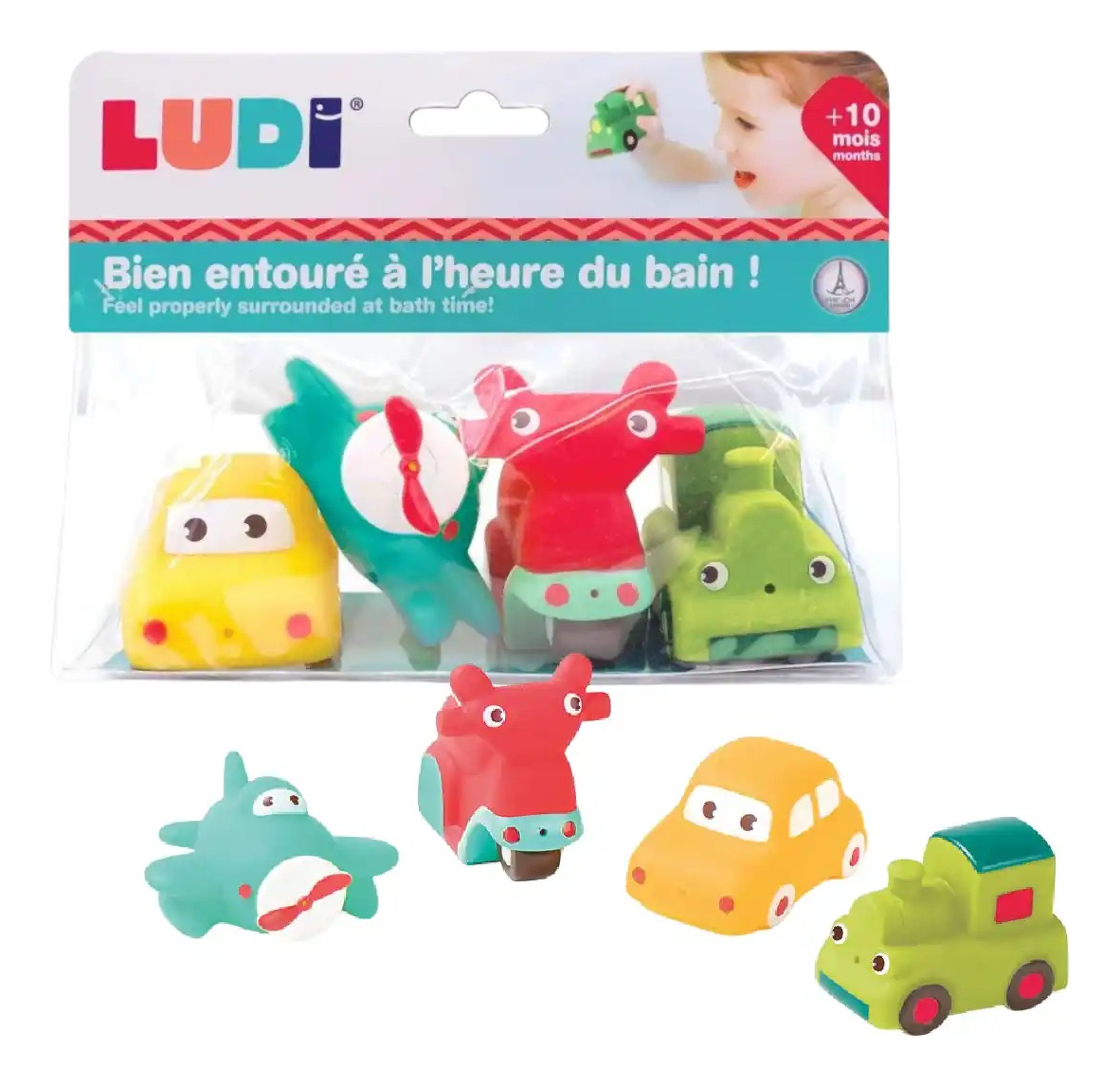 Juguetes De Baño Ludi Rociadores Vehiculos Coloridos Trex