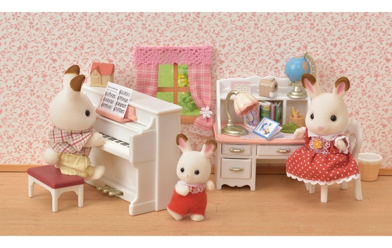 Sylvanian Families Set Piano Y Escritorio Juguete Niños Tx