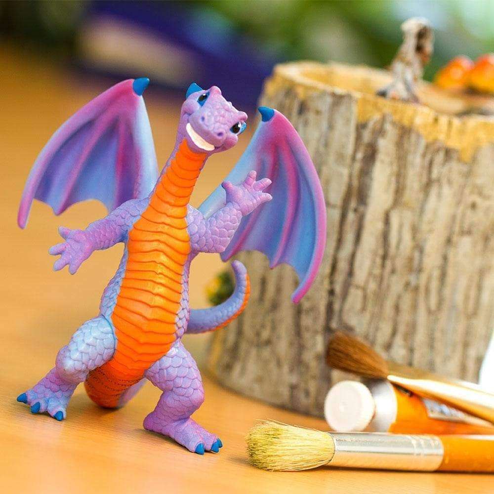 Dragon Feliz Mitico Realista Muñeco Niño Safari Colección Tx