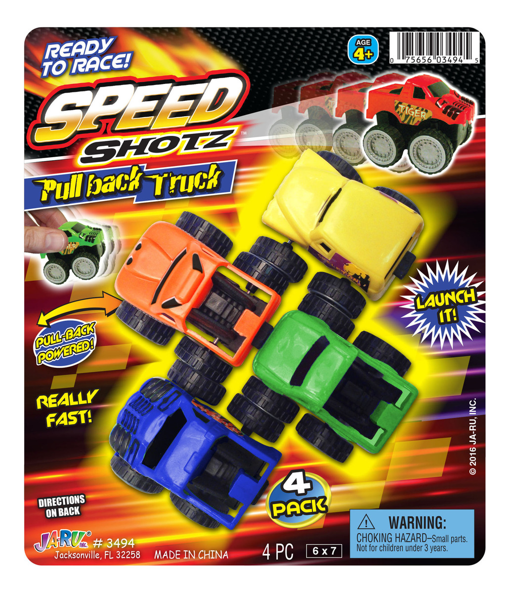 Camioneta Auto Juguete Pull Back Infantil Ja-ru Speed Shot