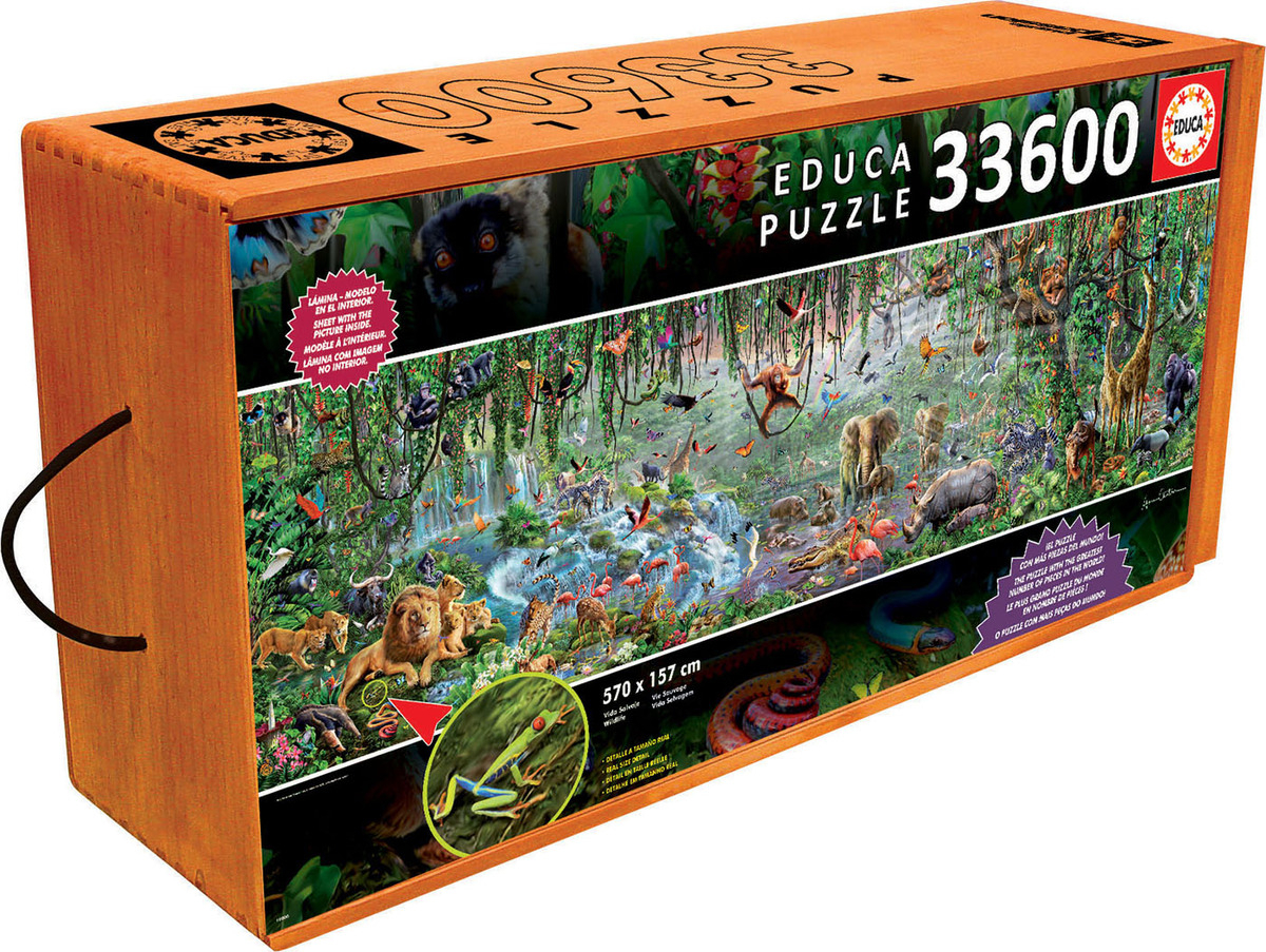 Puzzle Educa Rompecabeza Xl 33600 Piezas Vida Salvaje Trex