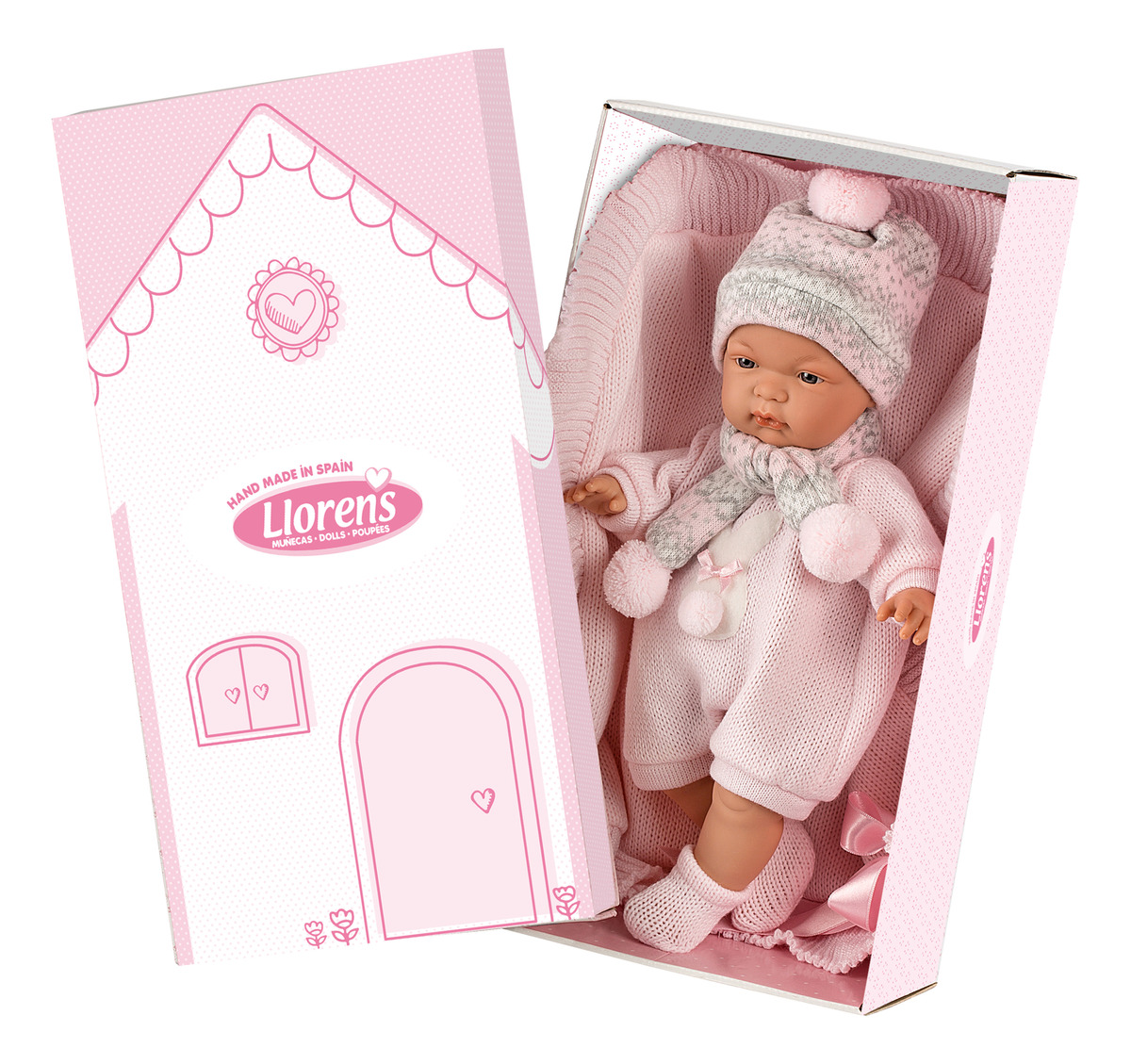 Muñeca Joelle Llorona Mantita Llorens Bebe Realista Niña Trx