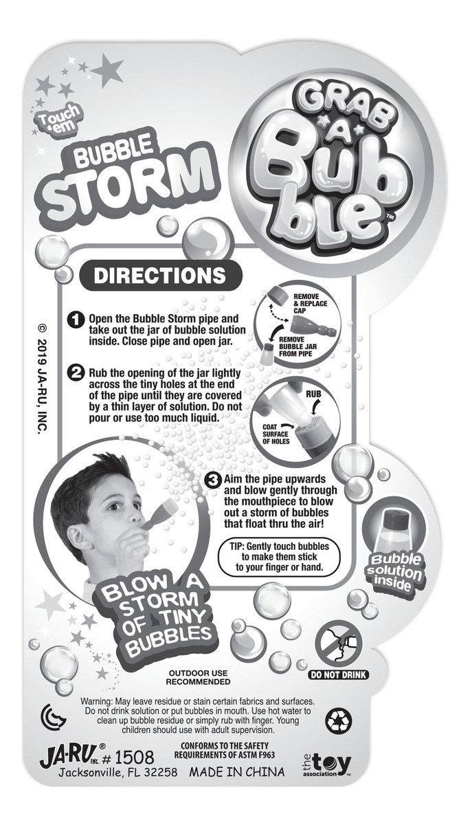 Burbujero Touch Men Super Burbujas Grab A Bubble Storm Ja Ru