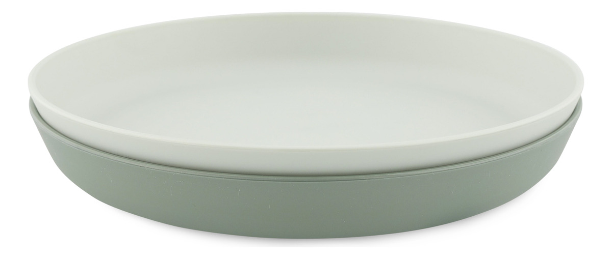 Pack Plato Bordes X2 Tixie Aprendizaje Comer Infantil Trex