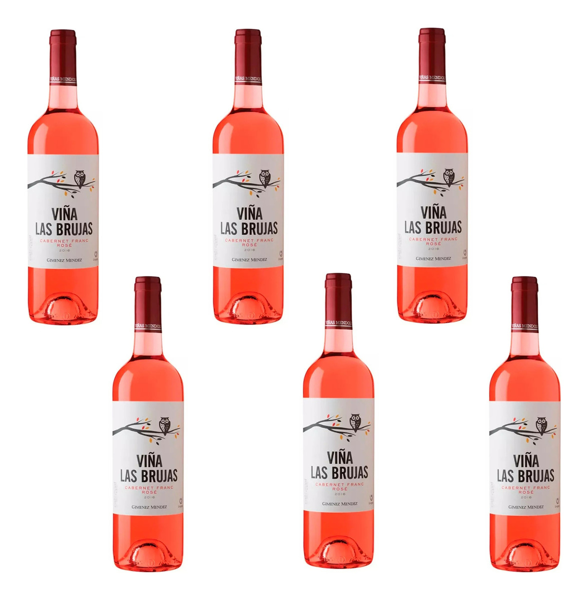 X6 Vino Cabernet Franc Rose Viña Las Brujas Gimenez Mendez