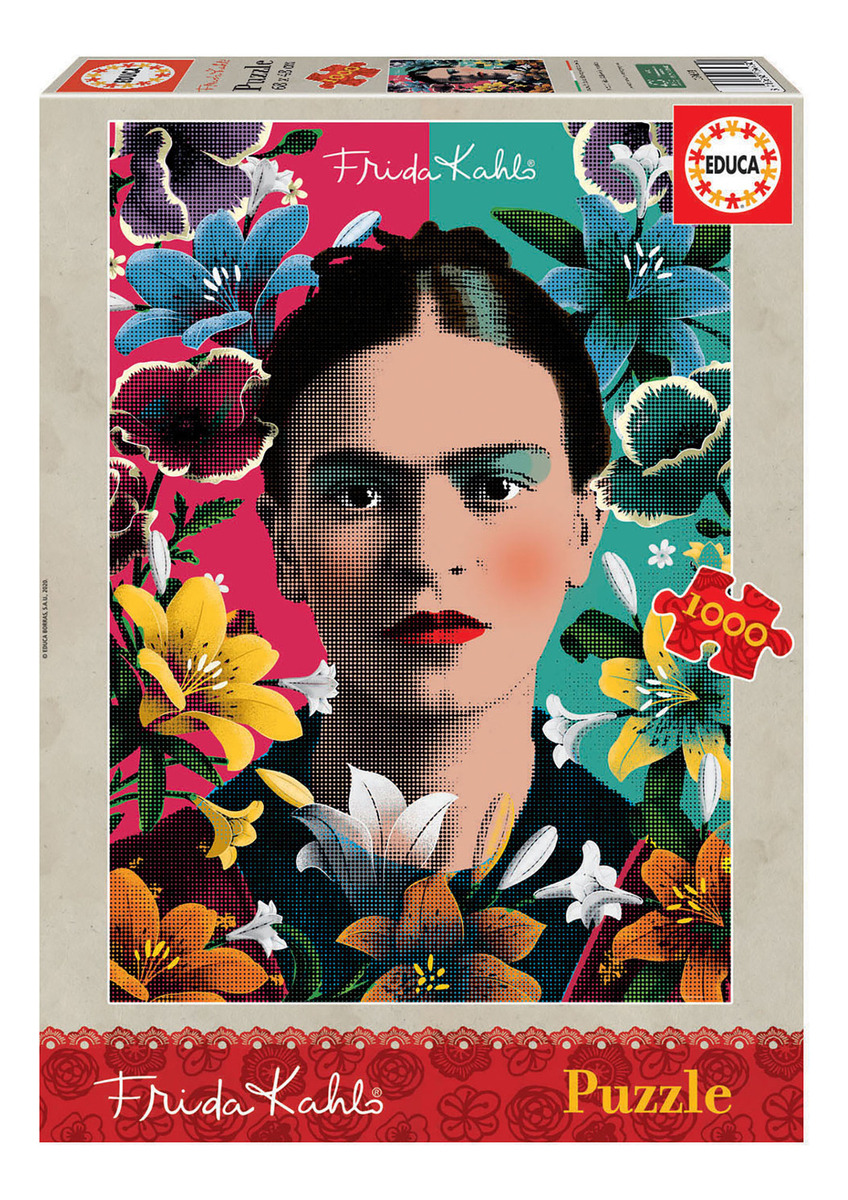 Puzzle Rompecabezas Retrato Frida Kahlo 1000 Piezas Educa Tx