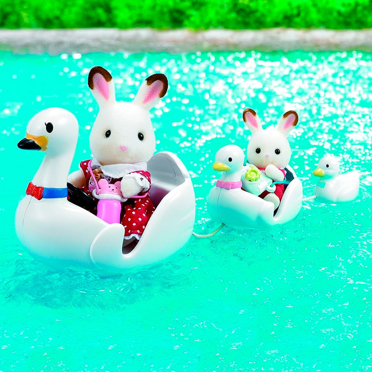 Sylvanian Families Barco Cisnes Paseo Lago Juguete Niños Tx