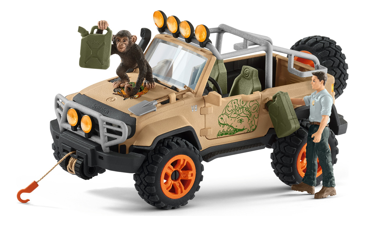 Juguete Camioneta 4x4 Schleich Wild Life Con Winch Trex