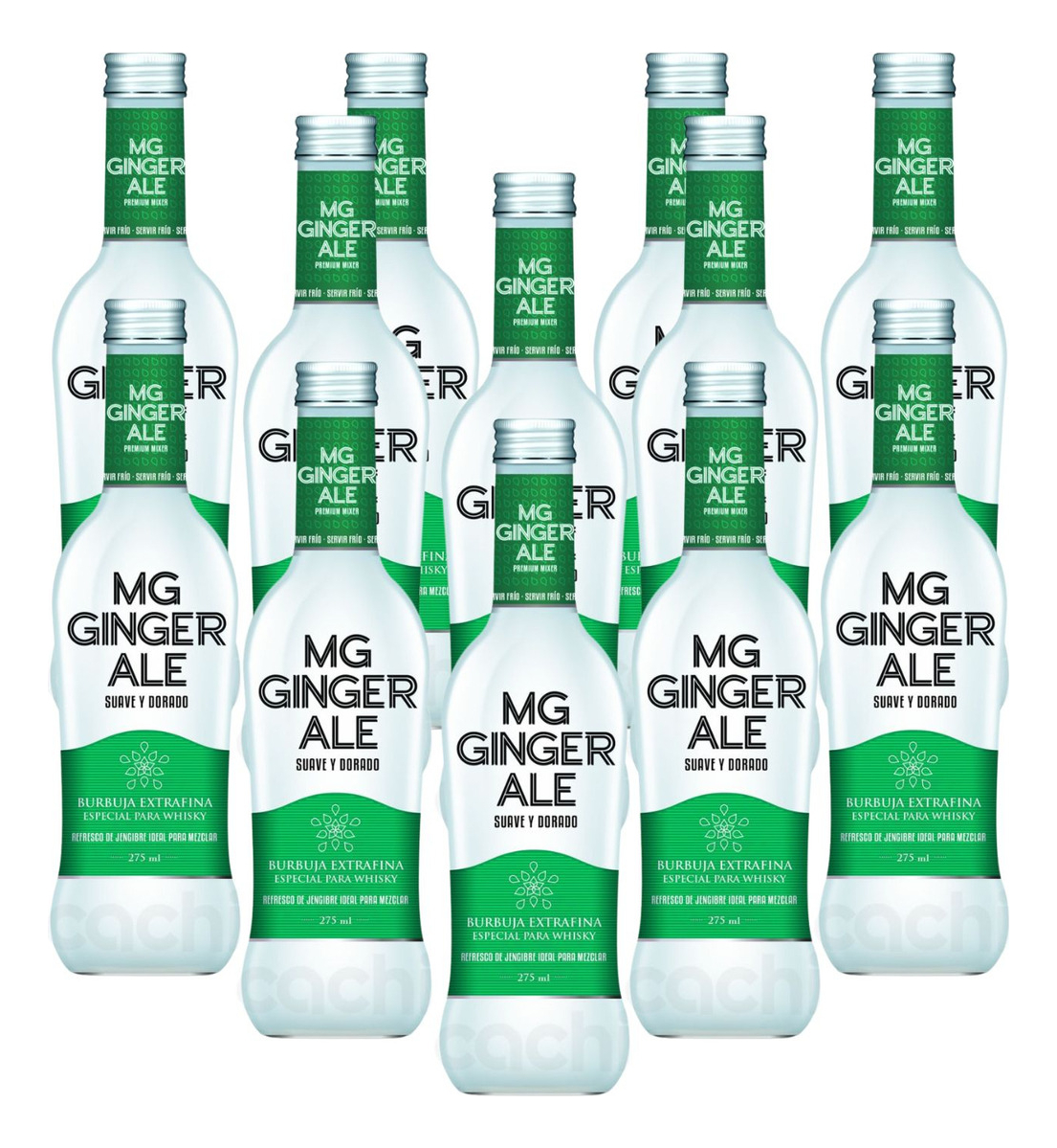 24 Botellas Mg Ginger Ale Alcohol Coctel 275 Ml Promo Trex
