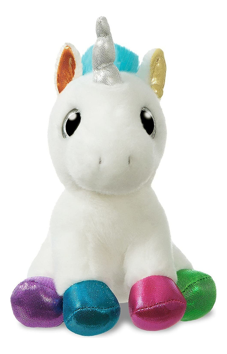 Peluche Aurora Unicornio Jewel Arcoiris Felpa Lindo Trex