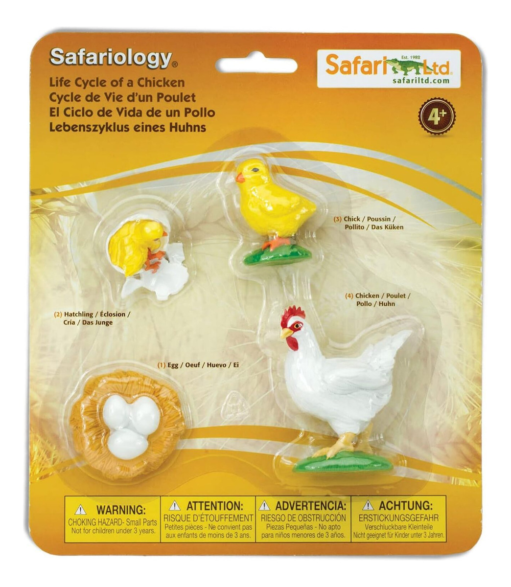 Figura El Ciclo De Vida Gallina Pollo Safari Coleccion Trex