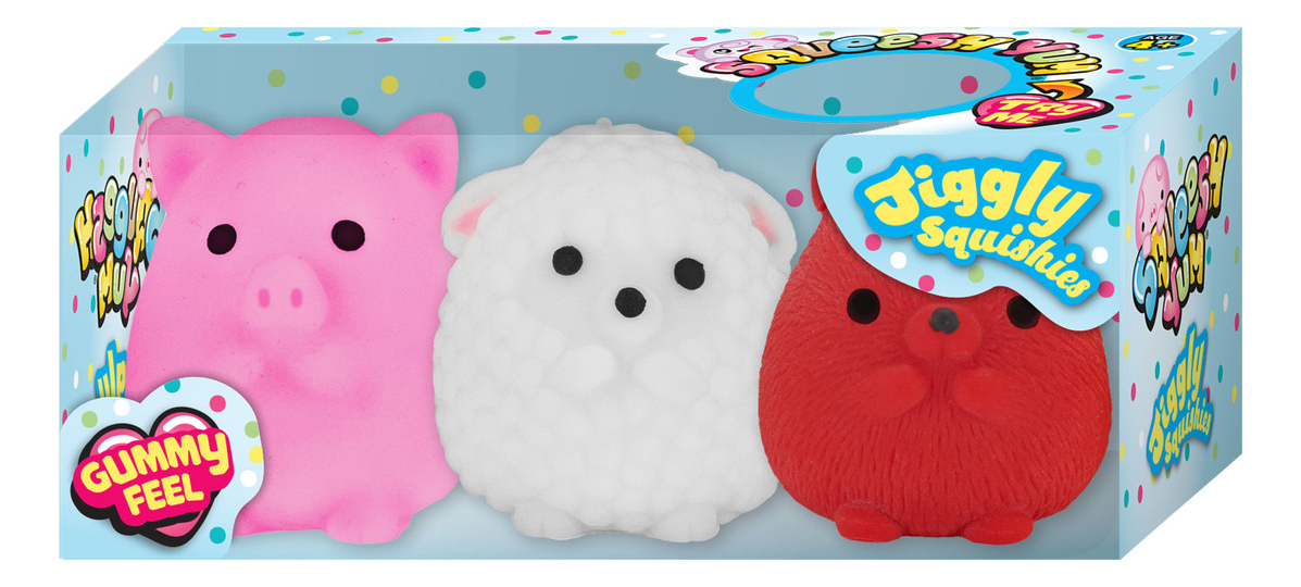 Ja Ru Squishy Mochi Kawaii Trex 3 Unidades Redondo