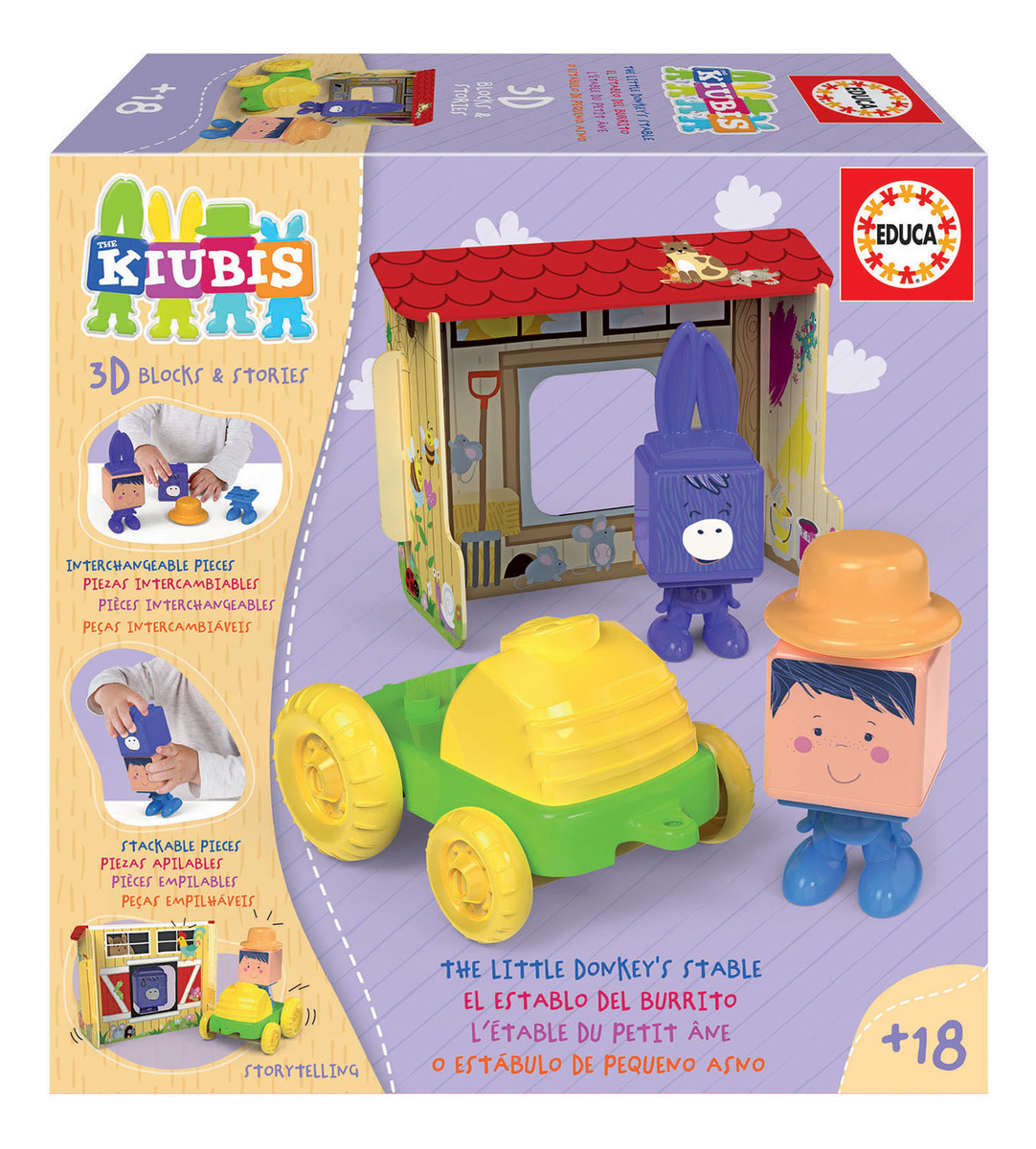 Juego Bebe Kiubis Granja Establo Del Burrito Educa Trex