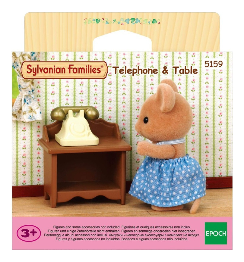 Sylvanian Families Teléfono Y Mesa Set Juguete Niños Trex