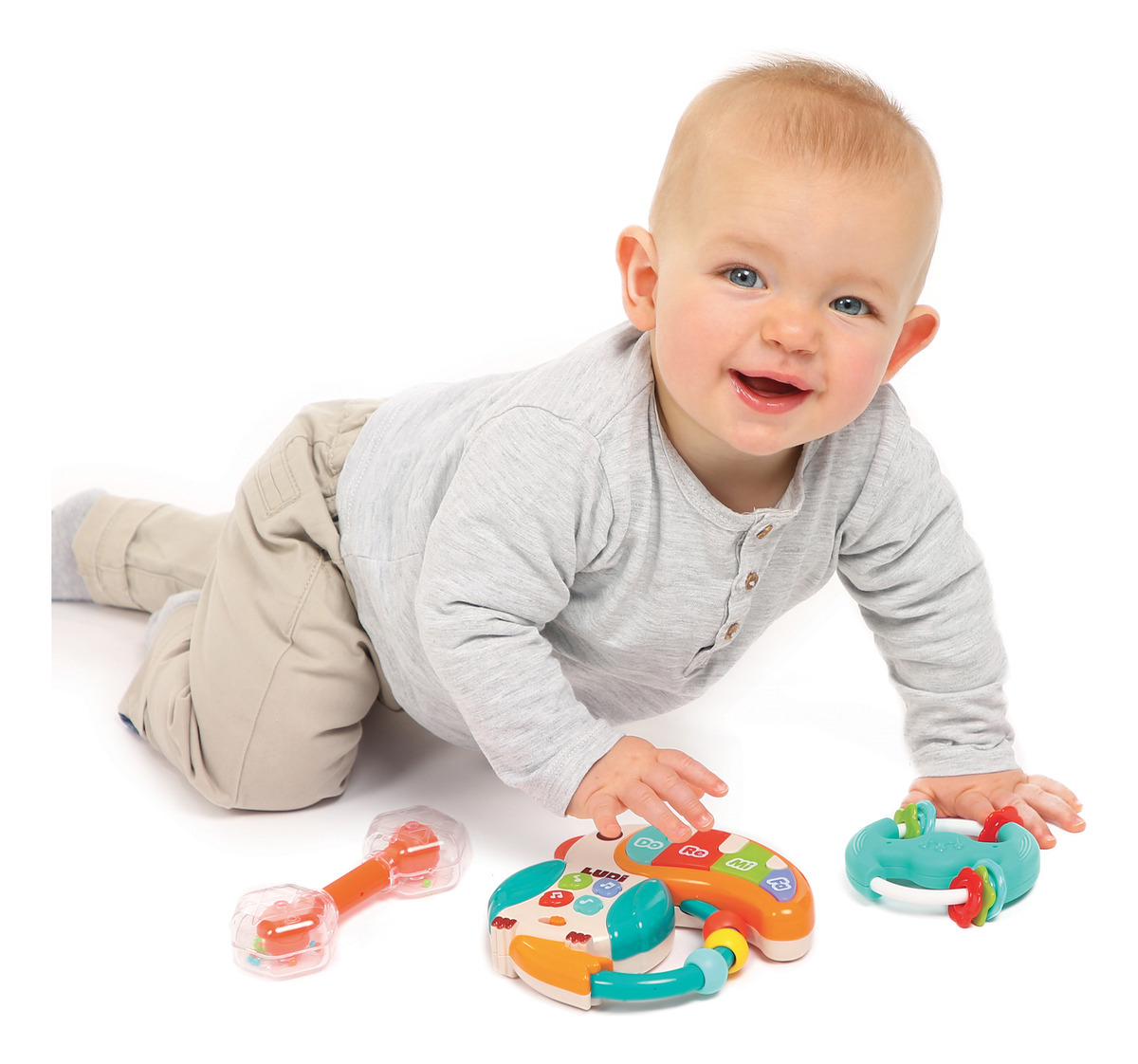 Set Bebe Musical Sensitivo Mordillo Regalo Recien Nacido Tx