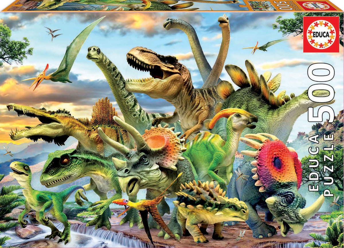 Rompecabezas Puzzle Educa Dinosaurios Prehistoria 500 Piezas
