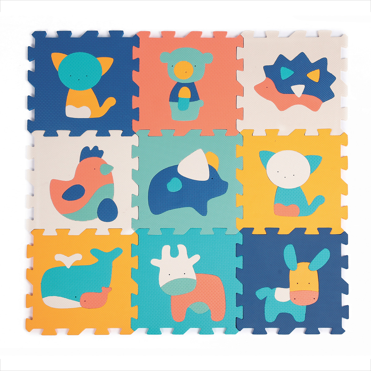 Alfombra Piso Goma Eva Infantil Animales Encastrable Ludi Tx