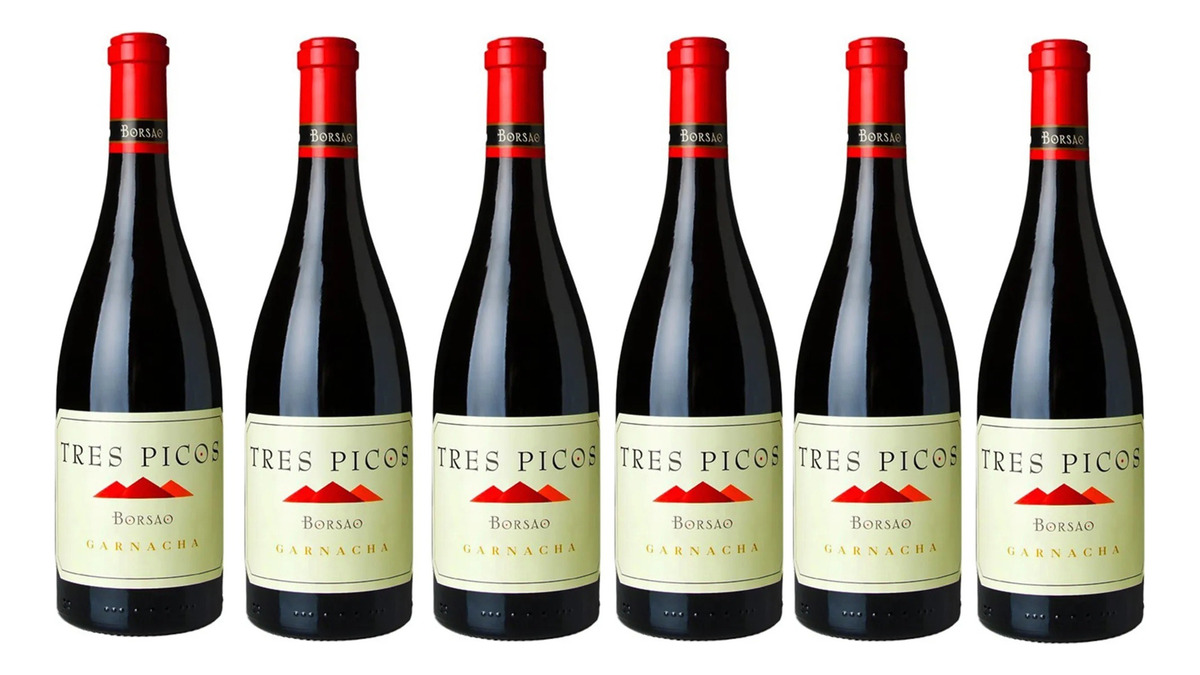 Combo X6 Vino Borsao Tres Picos Garnacha Reserva Tinto 750ml