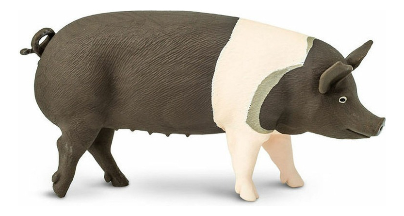 Cerdo Negro Hampshire Safari Figura Muñeco Realista Trex