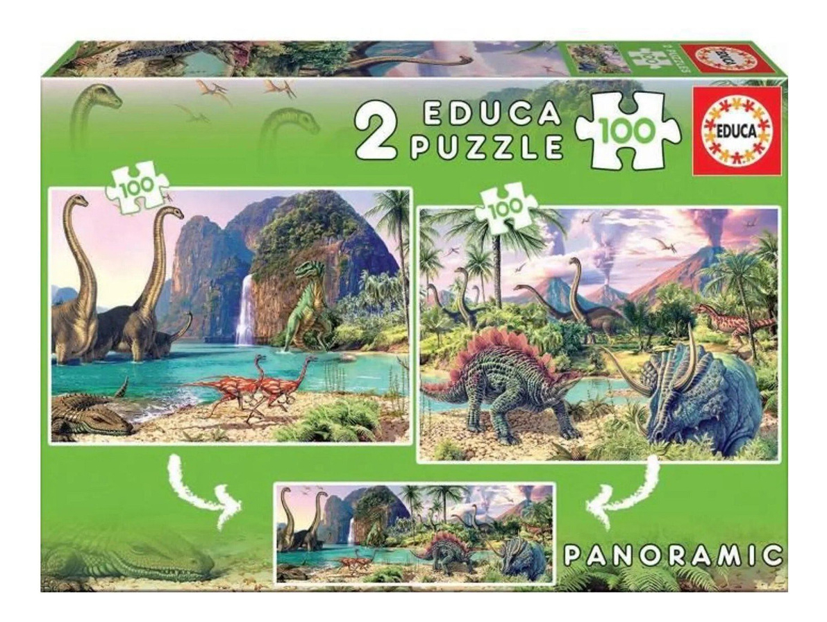 Set Puzzle 100 Piezas Mundo Jurasico Rompecabezas Educa Tx