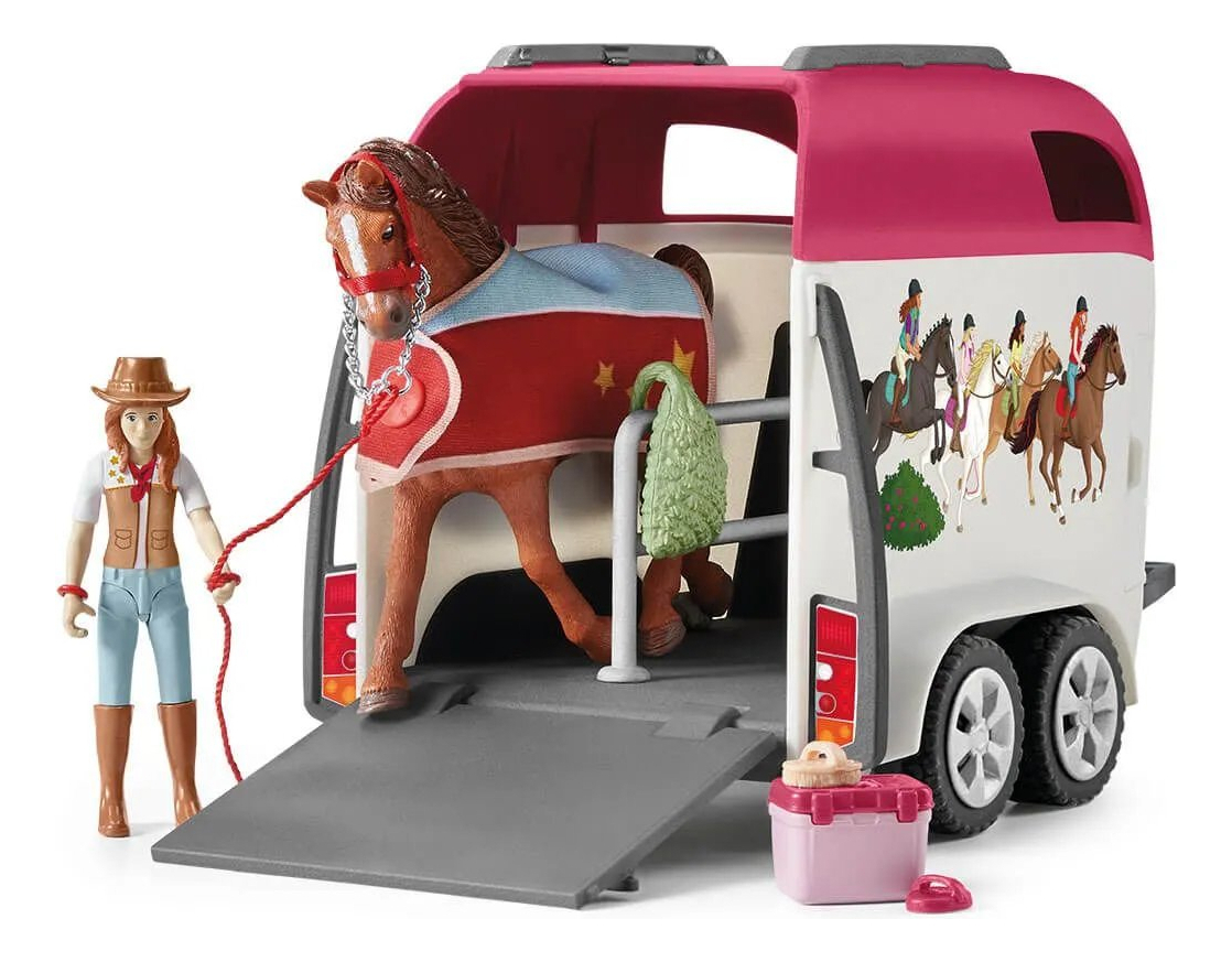 Aventuras Caballo Coche Remolque Schleich Niños Divierte Tx